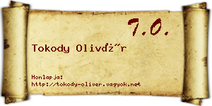 Tokody Olivér névjegykártya